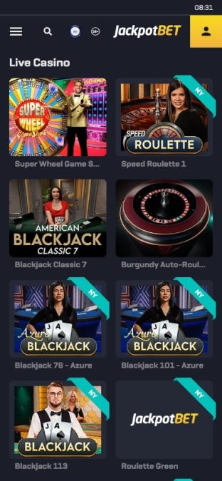 jackpotbet livecasino mobil
