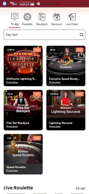 mariacasino livecasino mobil